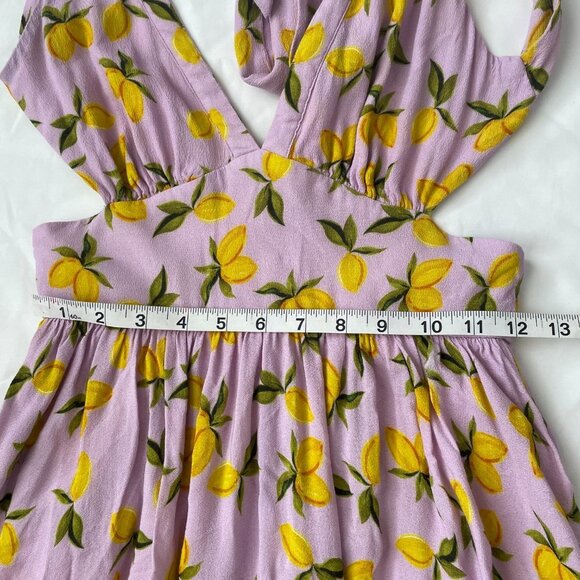 Yumi Kim Lemon Lavender UMA dress Adjustable Shoulder strap Tie back size 0 - Picture 4 of 10